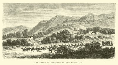 Choquechima和Sahuyaco的农场 作者 爱德华·里奥（Edouard Riou）